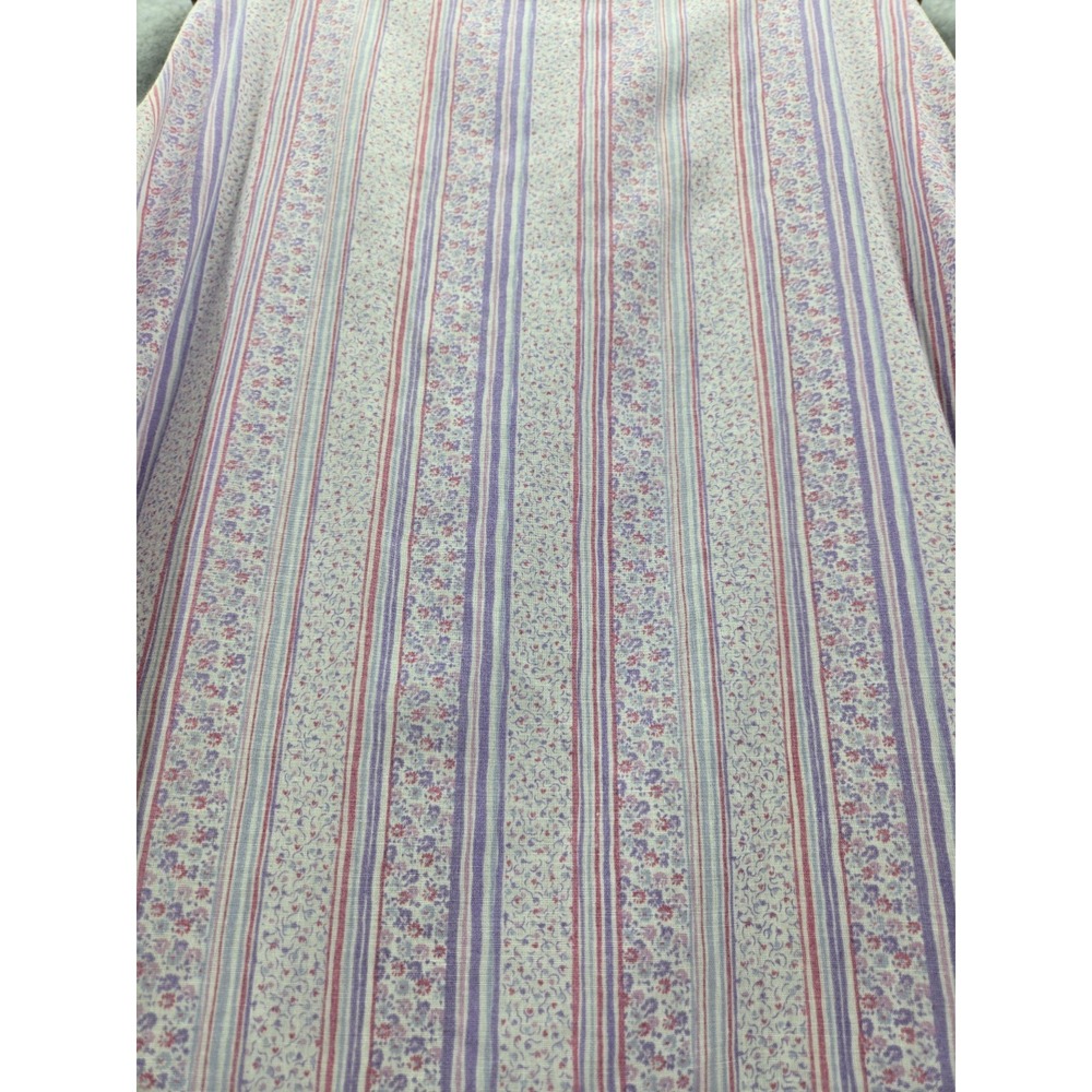 Vtg Patti J Larwin Nightgown Sleeveless House Coat Purple Floral Cottage Sleep S - Picture 5 of 8
